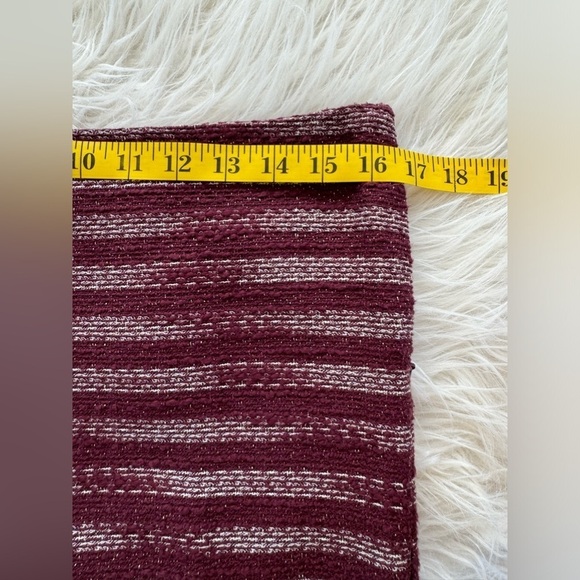 Y2K Abercrombie Fitch Tweed Mini Skirt Womens‎ Size 4 Burgundy Gold Trim - Picture 6 of 7